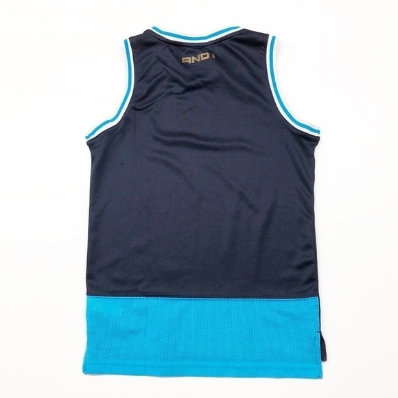 And1 blue mesh basketball jersey for boys - Picture 2 of 4